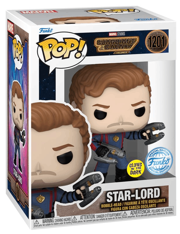 Figurina - Guardians of the Galaxy 3 - Star-Lord - Glow in the Dark | Funko - 2 | YEO