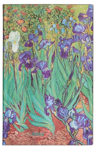 Agenda 2024 - 12-Month - Softcover, Maxi, Horizontal - Van Gogh’s Irises | Paperblanks