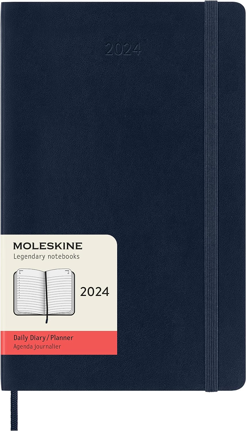 Agenda 2024 - 12-Month Daily - Large, Soft Cover - Sapphire Blue | Moleskine - 6 | YEO