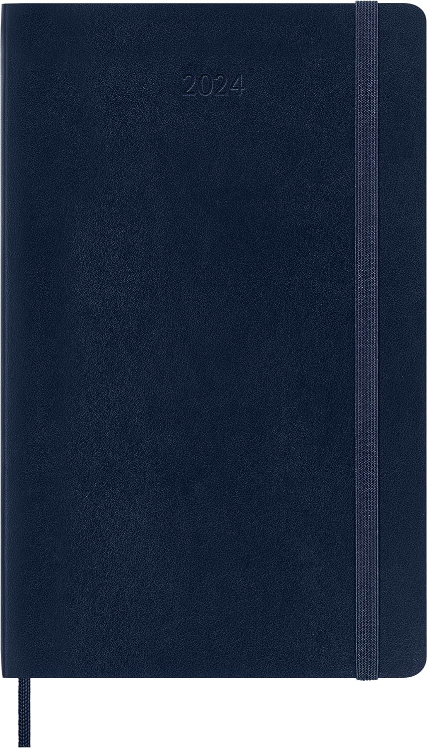 Agenda 2024 - 12-Month Daily - Large, Soft Cover - Sapphire Blue | Moleskine