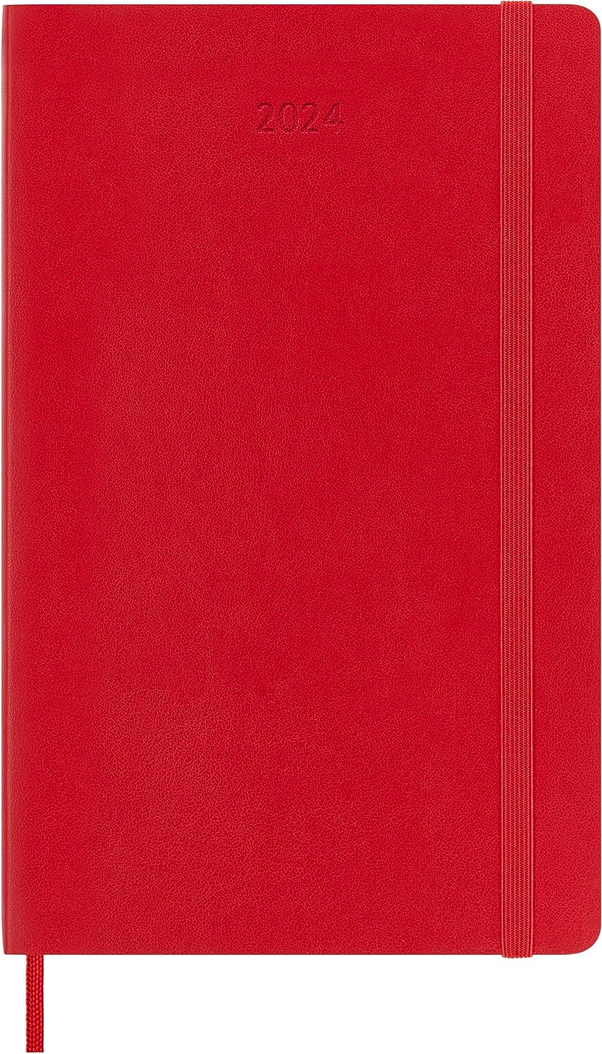 Agenda 2024 - 12-Month Daily - Large, Soft Cover - Scarlet Red | Moleskine