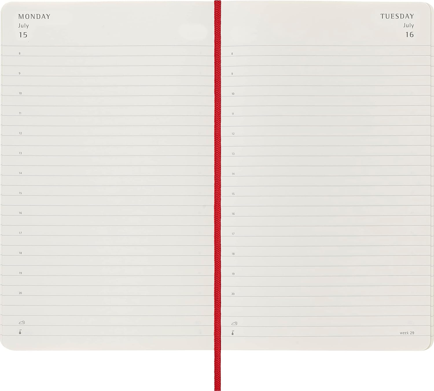 Agenda 2024 - 12-Month Daily - Large, Soft Cover - Scarlet Red | Moleskine - 2 | YEO