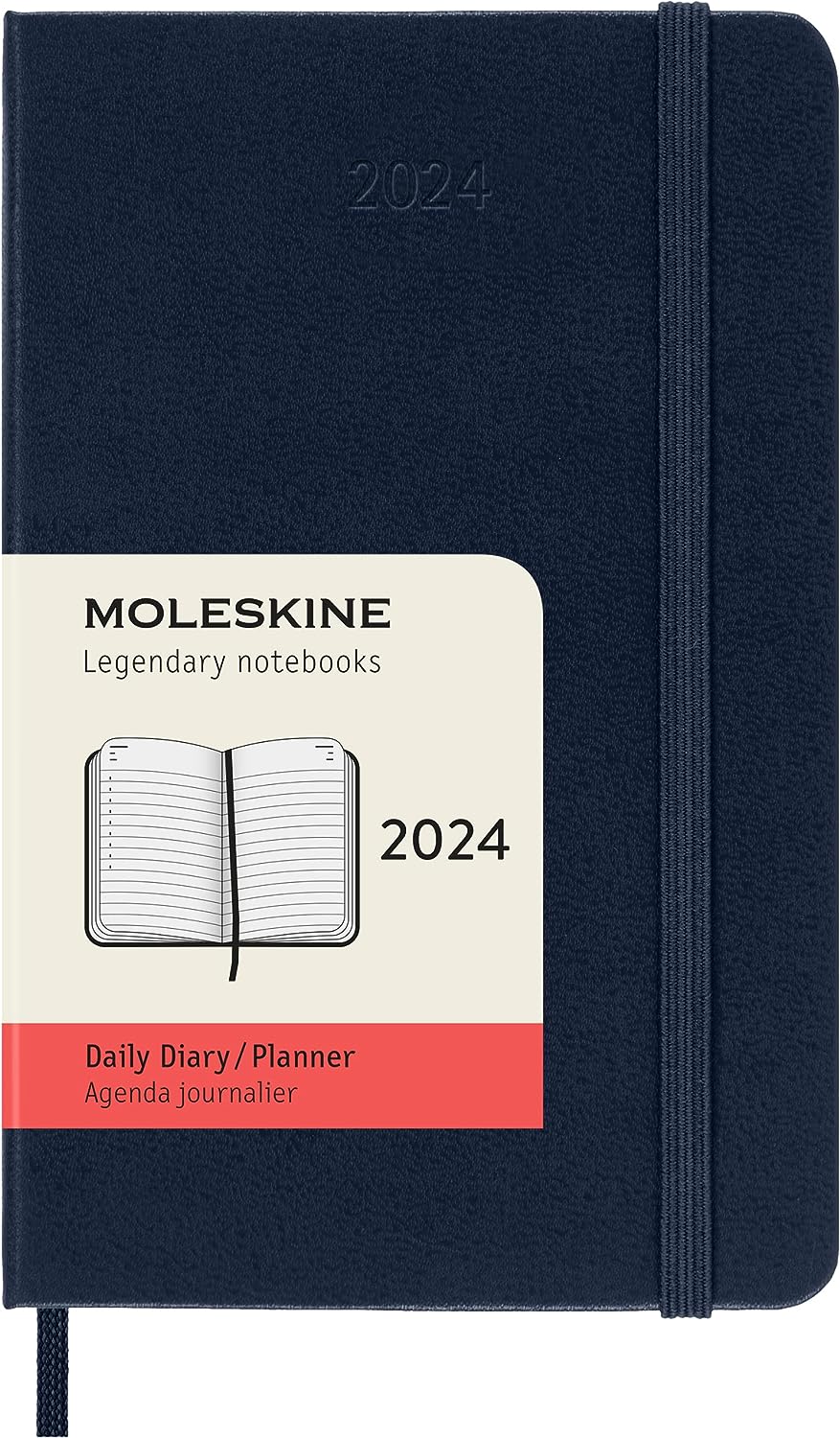 Agenda 2024 - 12-Month Daily - Pocket, Hard Cover - Sapphire Blue | Moleskine - 6 | YEO