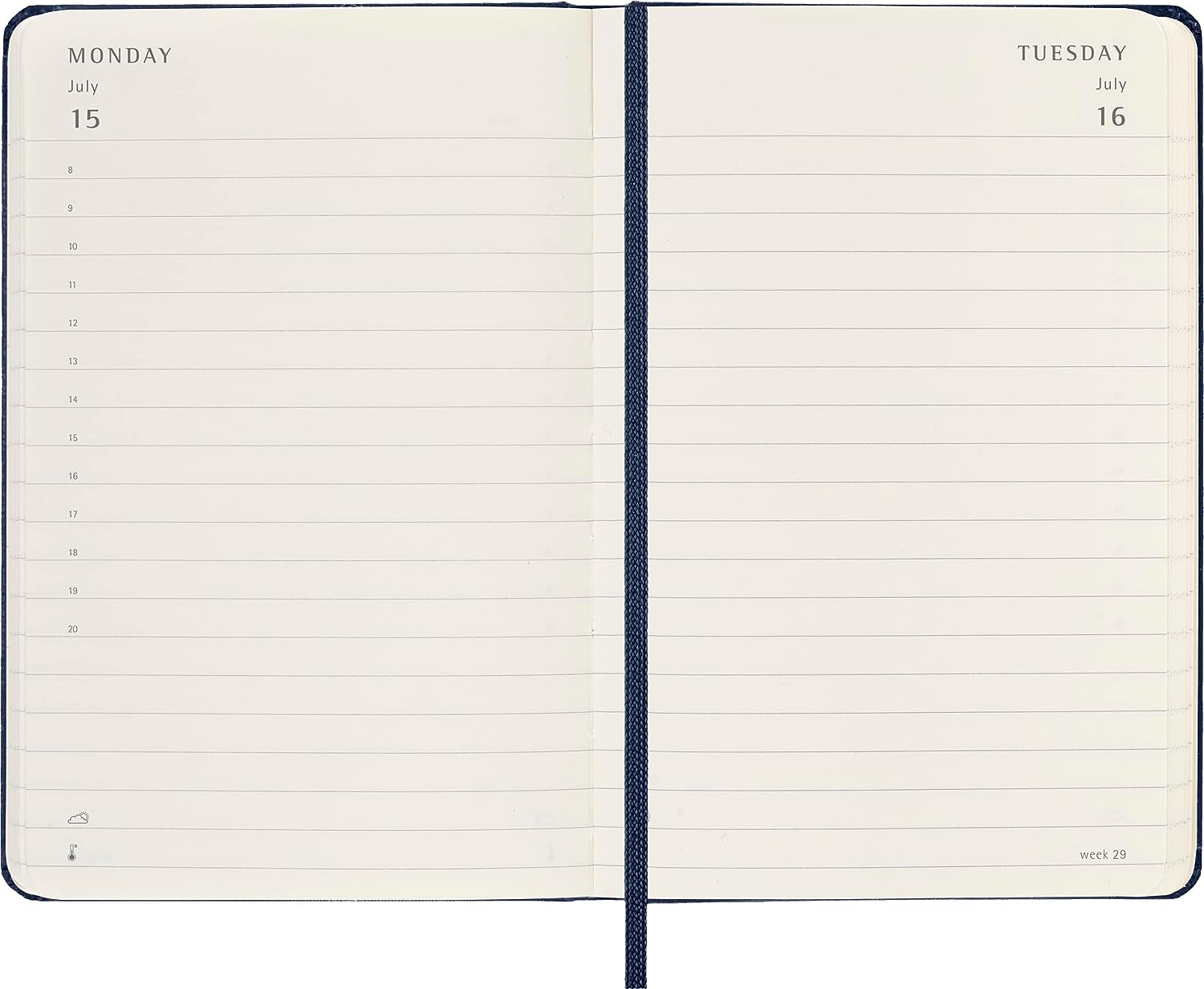 Agenda 2024 - 12-Month Daily - Pocket, Hard Cover - Sapphire Blue | Moleskine - 2 | YEO