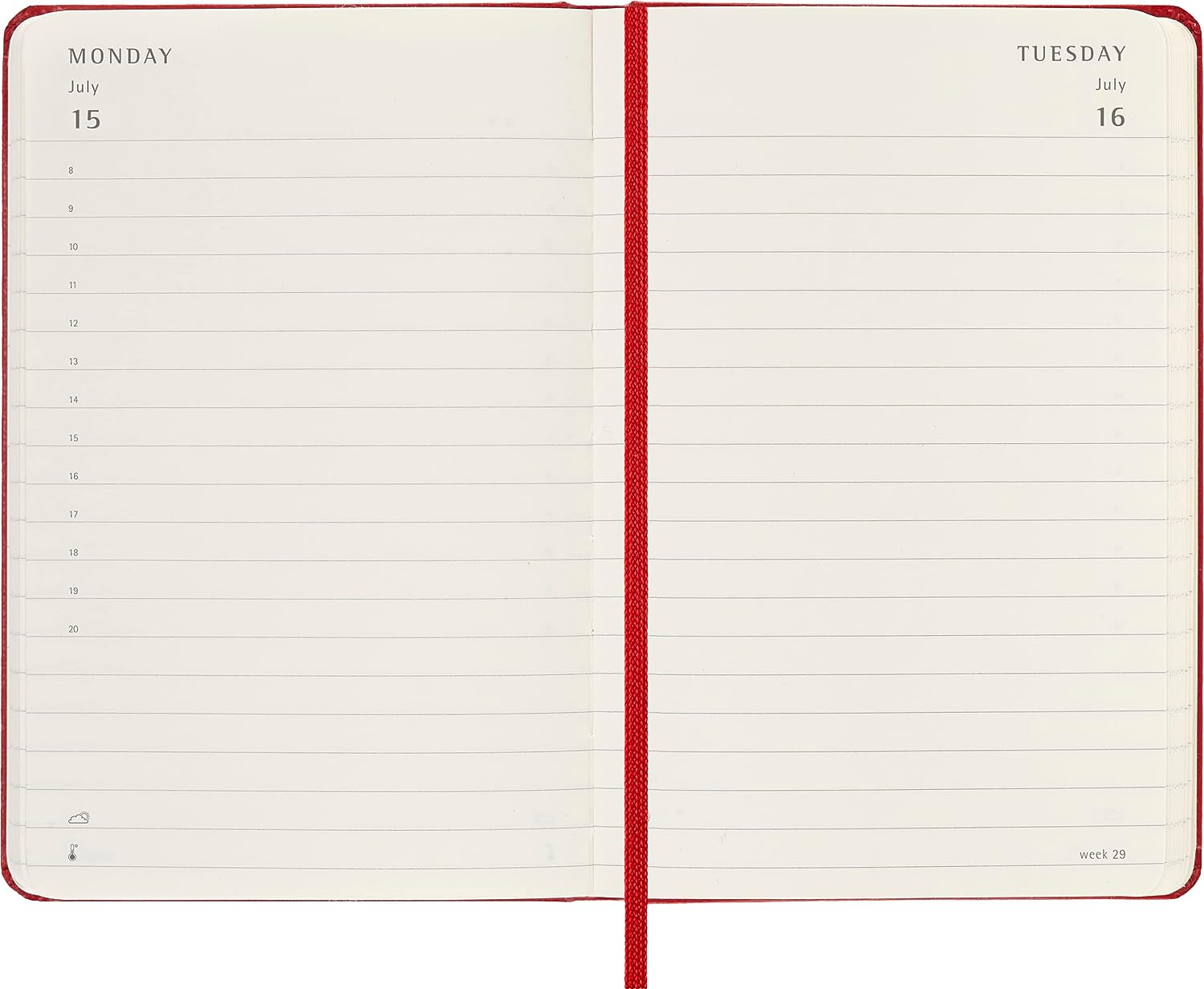 Agenda 2024 - 12-Month Daily - Pocket, Hard Cover - Scarlet Red | Moleskine - 2 | YEO