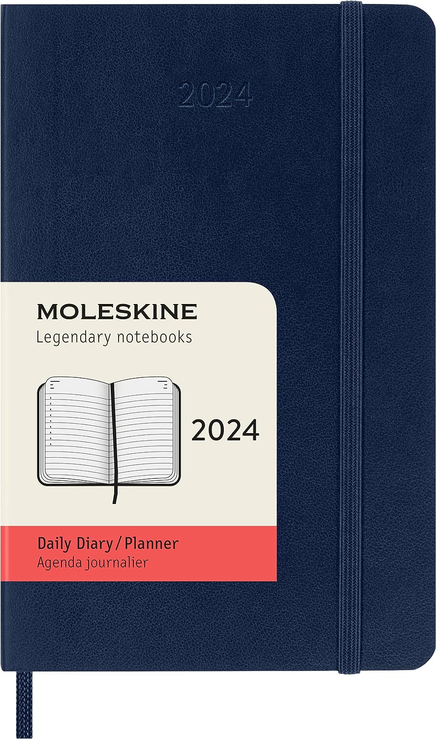 Agenda 2024 - 12-Month Daily - Pocket, Soft Cover - Sapphire Blue | Moleskine - 6 | YEO