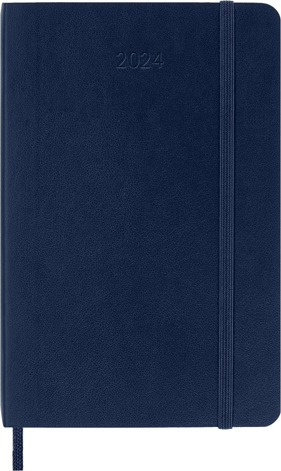 Agenda 2024 - 12-Month Daily - Pocket, Soft Cover - Sapphire Blue | Moleskine