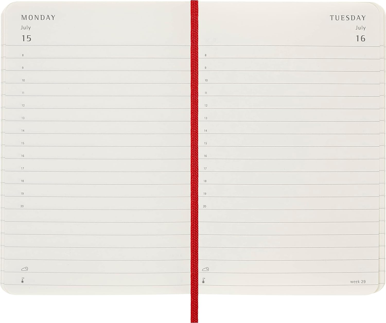 Agenda 2024 - 12-Month Daily - Pocket, Soft Cover - Scarlet Red | Moleskine - 2 | YEO