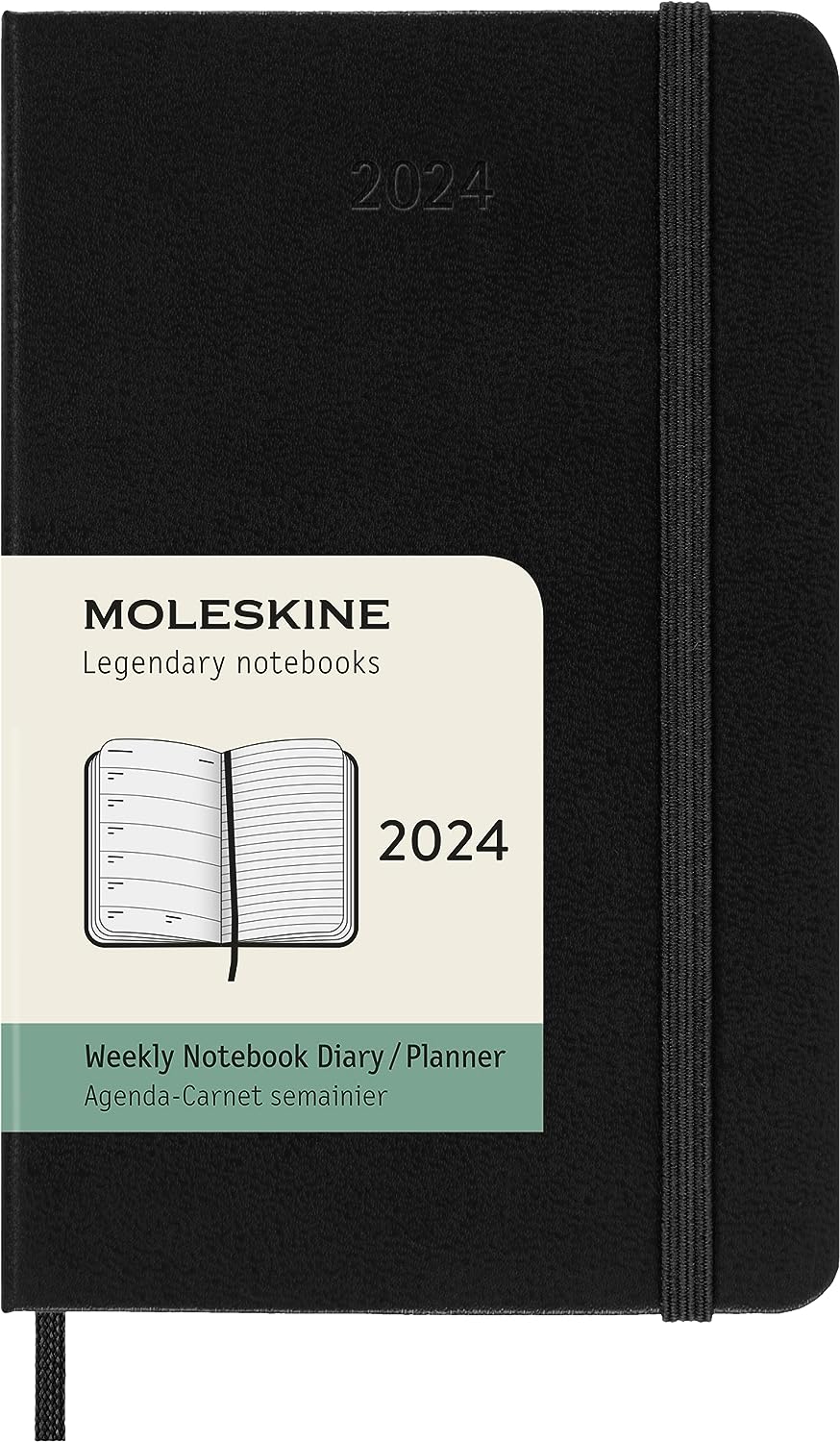 Agenda 2024 - 12-Month Weekly - Pocket, Hard Cover - Black | Moleskine - 6 | YEO