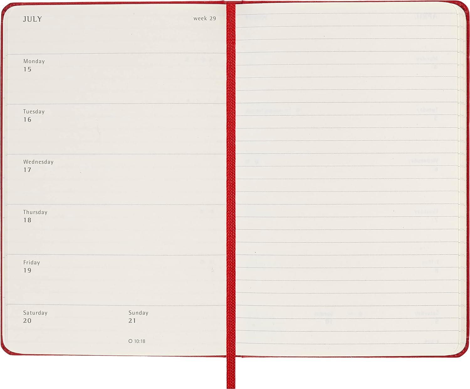 Agenda 2024 - 12-Month Weekly - Pocket, Hard Cover - Scarlet Red | Moleskine - 2 | YEO