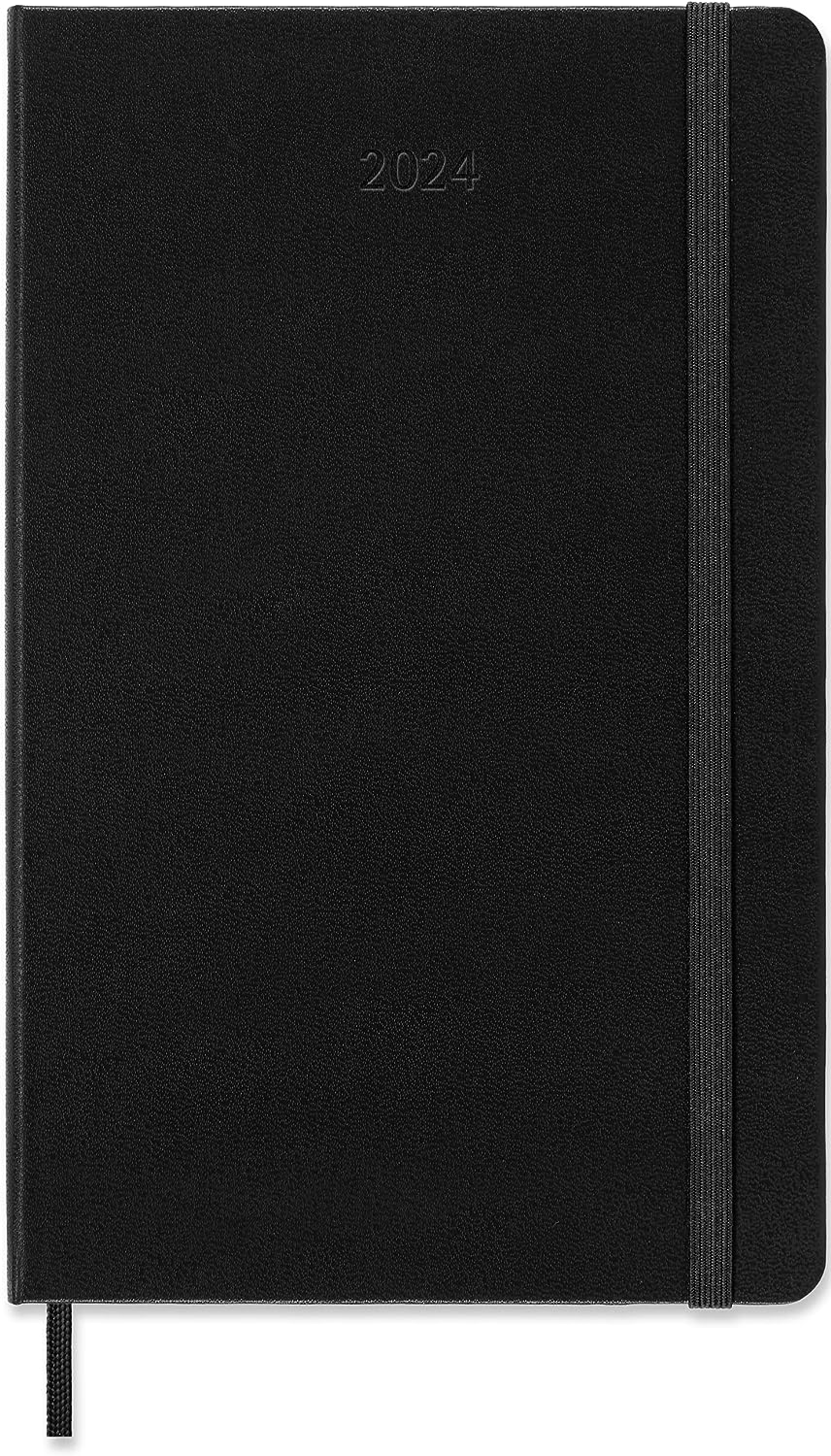 Agenda 2024 - 12-Month Weekly - Large, Hard Cover - Black | Moleskine