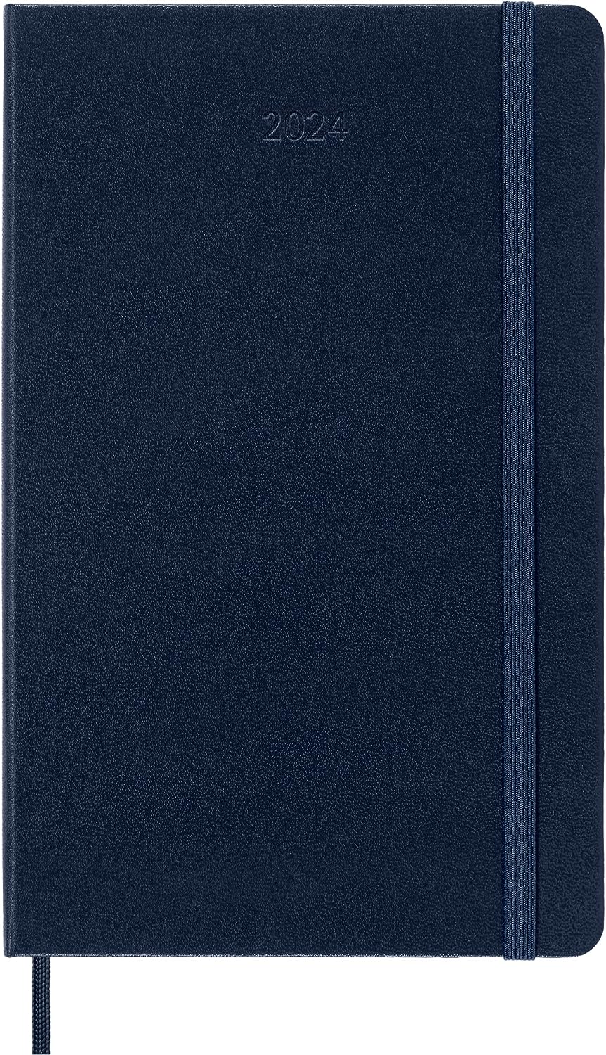 Agenda 2024 - 12-Month Weekly - Large, Hard Cover - Sapphire Blue | Moleskine
