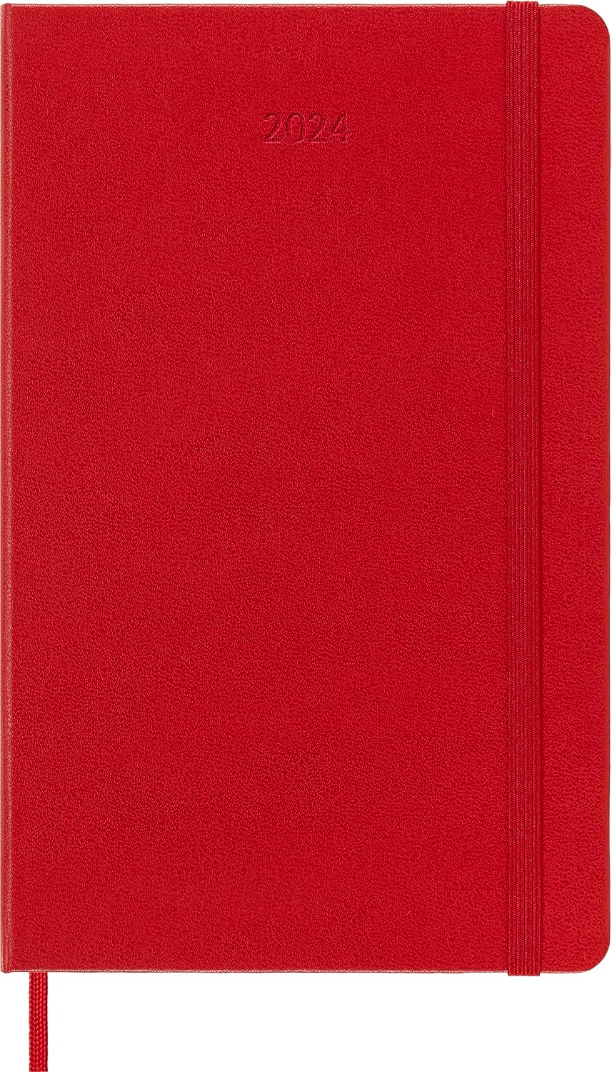 Agenda 2024 - 12-Month Weekly - Large, Hard Cover - Scarlet Red | Moleskine