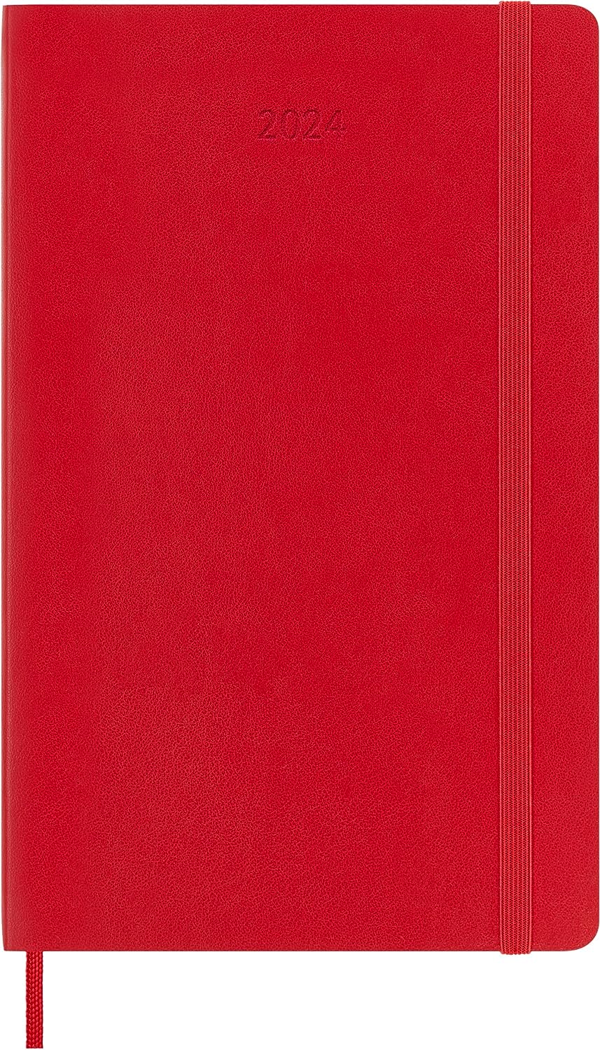 Agenda 2024 - 12-Month Weekly - Large, Soft Cover - Scarlet Red | Moleskine