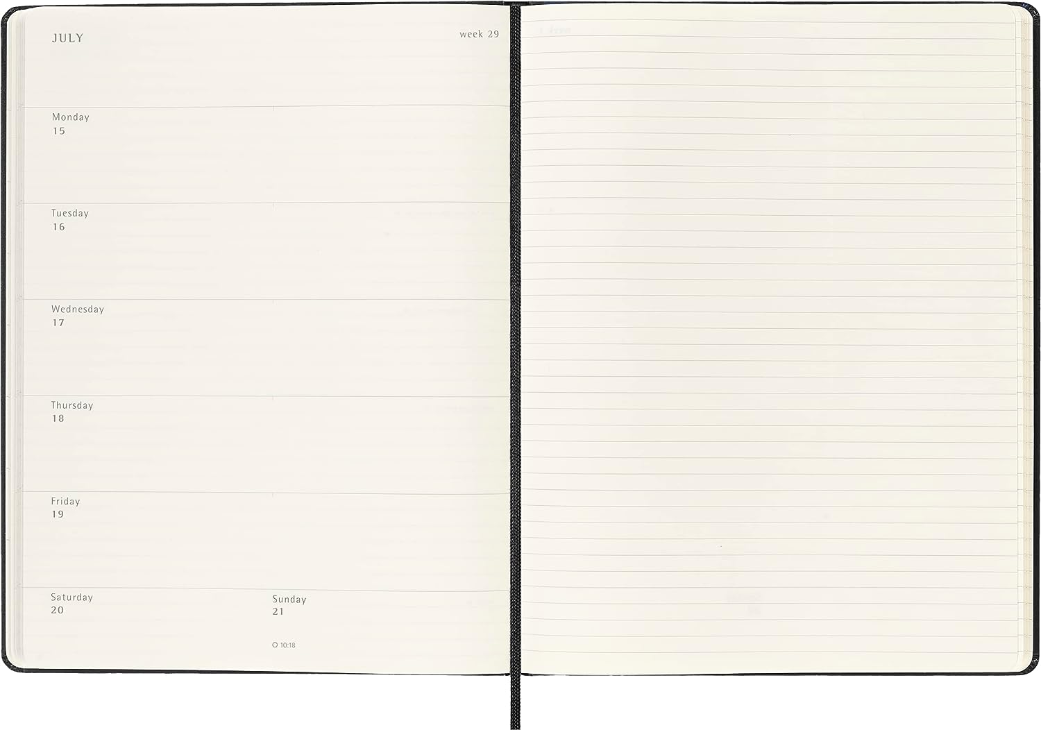 Agenda 2024 - 12-Month Weekly - XL, Hard Cover - Black | Moleskine - 2 | YEO