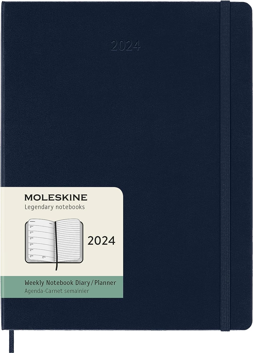 Agenda 2024 - 12-Month Weekly - XL, Hard Cover - Sapphire Blue | Moleskine - 6 | YEO