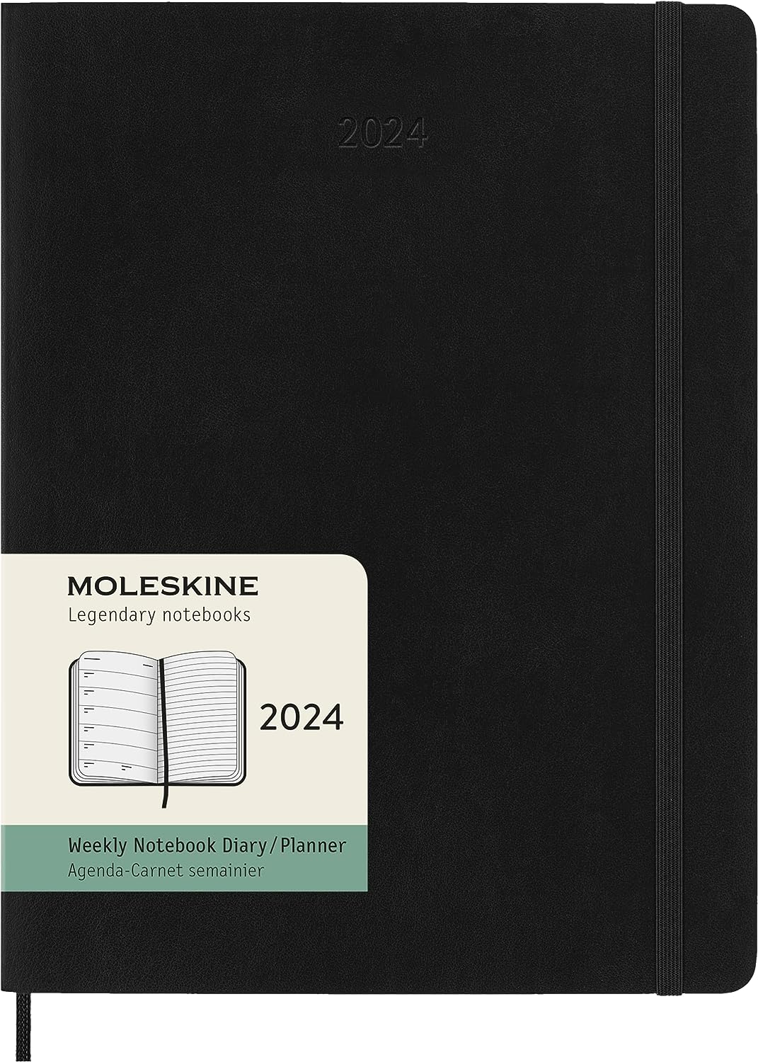 Agenda 2024 - 12-Month Weekly - XL, Soft Cover - Black | Moleskine - 6 | YEO