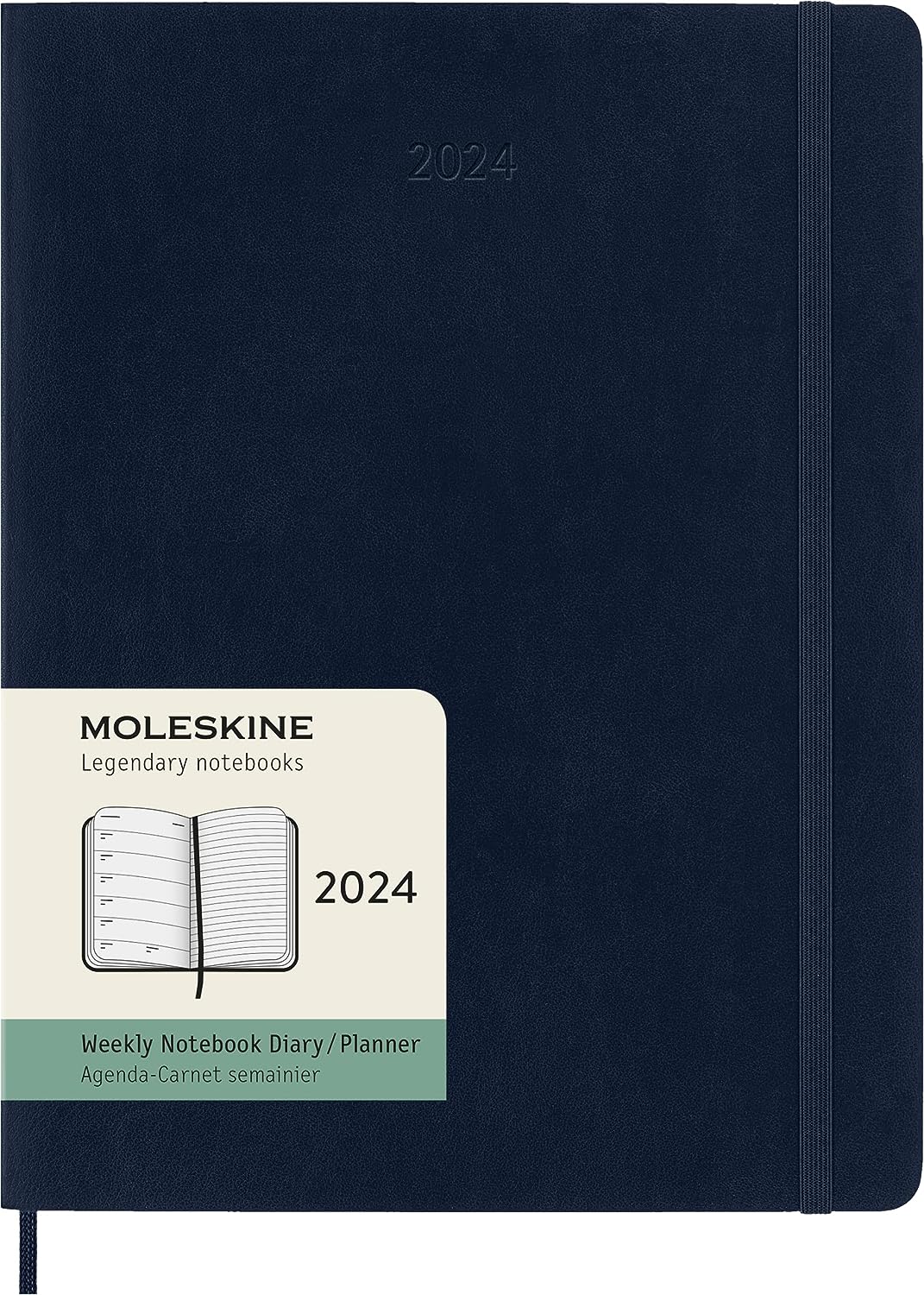 Agenda 2024 - 12-Month Weekly - XL, Soft Cover - Sapphire Blue | Moleskine