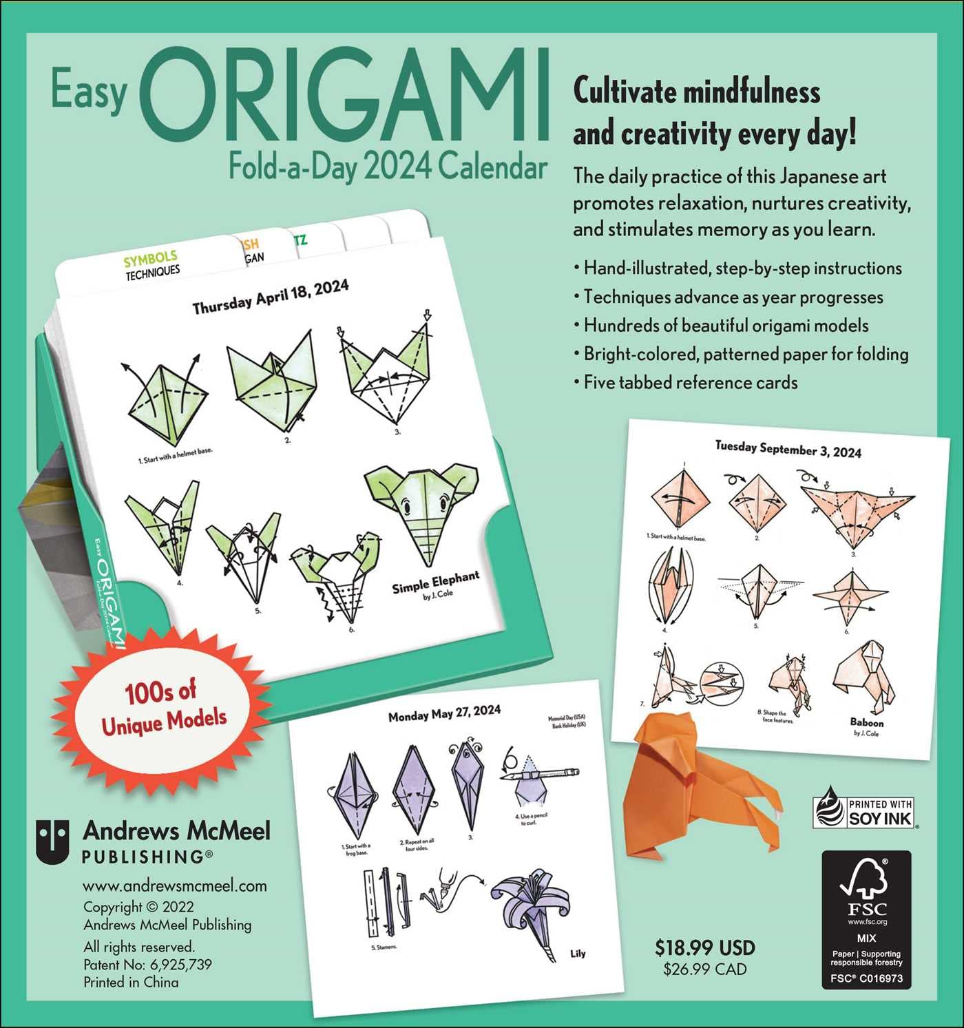 Calendar 2024 - Easy Origami | Andrews McMeel Publishing