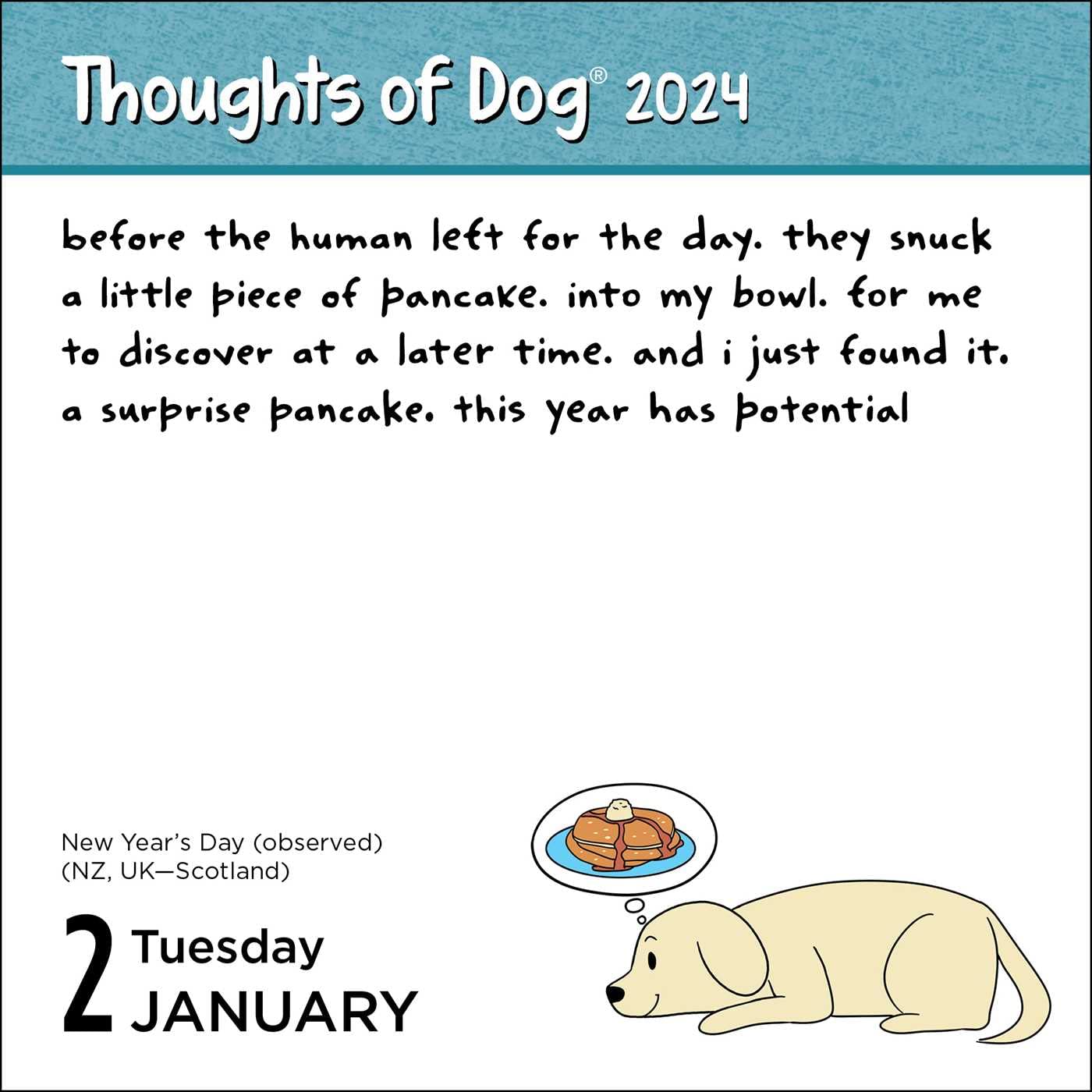 Calendar 2024 - Thoughts of Dog | Andrews McMeel Publishing - 1 | YEO