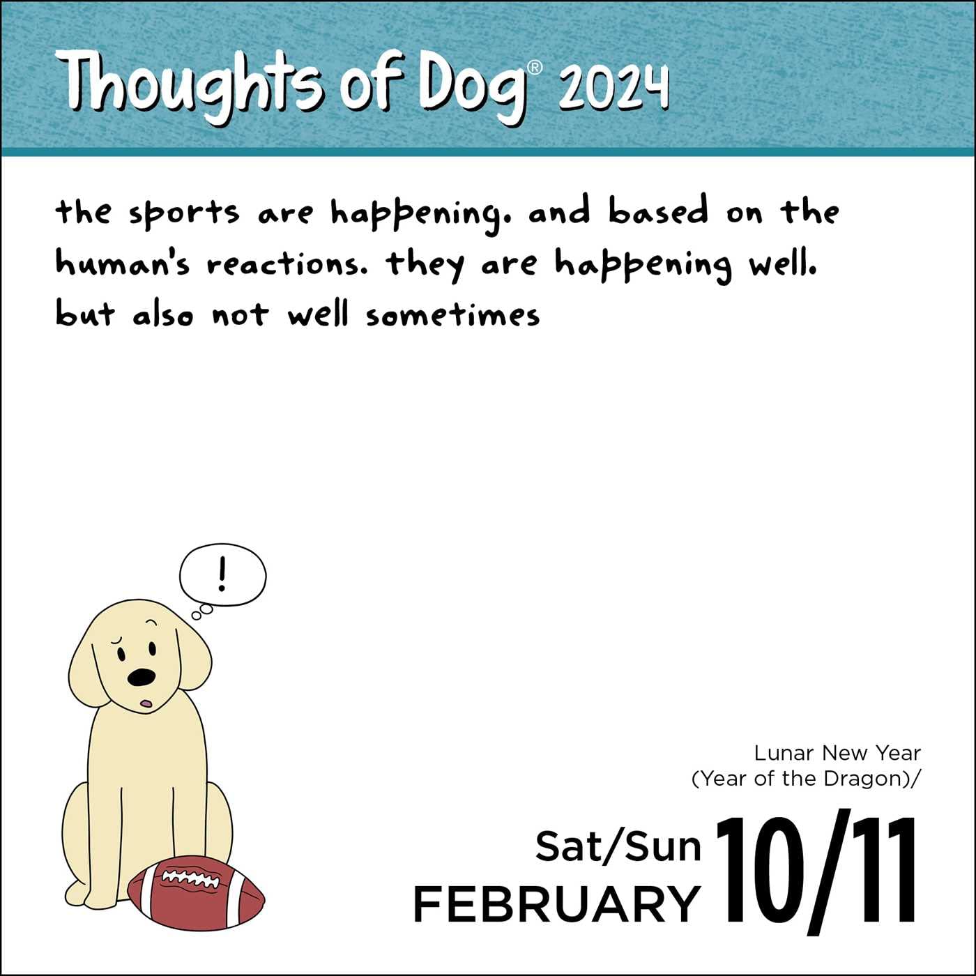 Calendar 2024 - Thoughts of Dog | Andrews McMeel Publishing - 2 | YEO