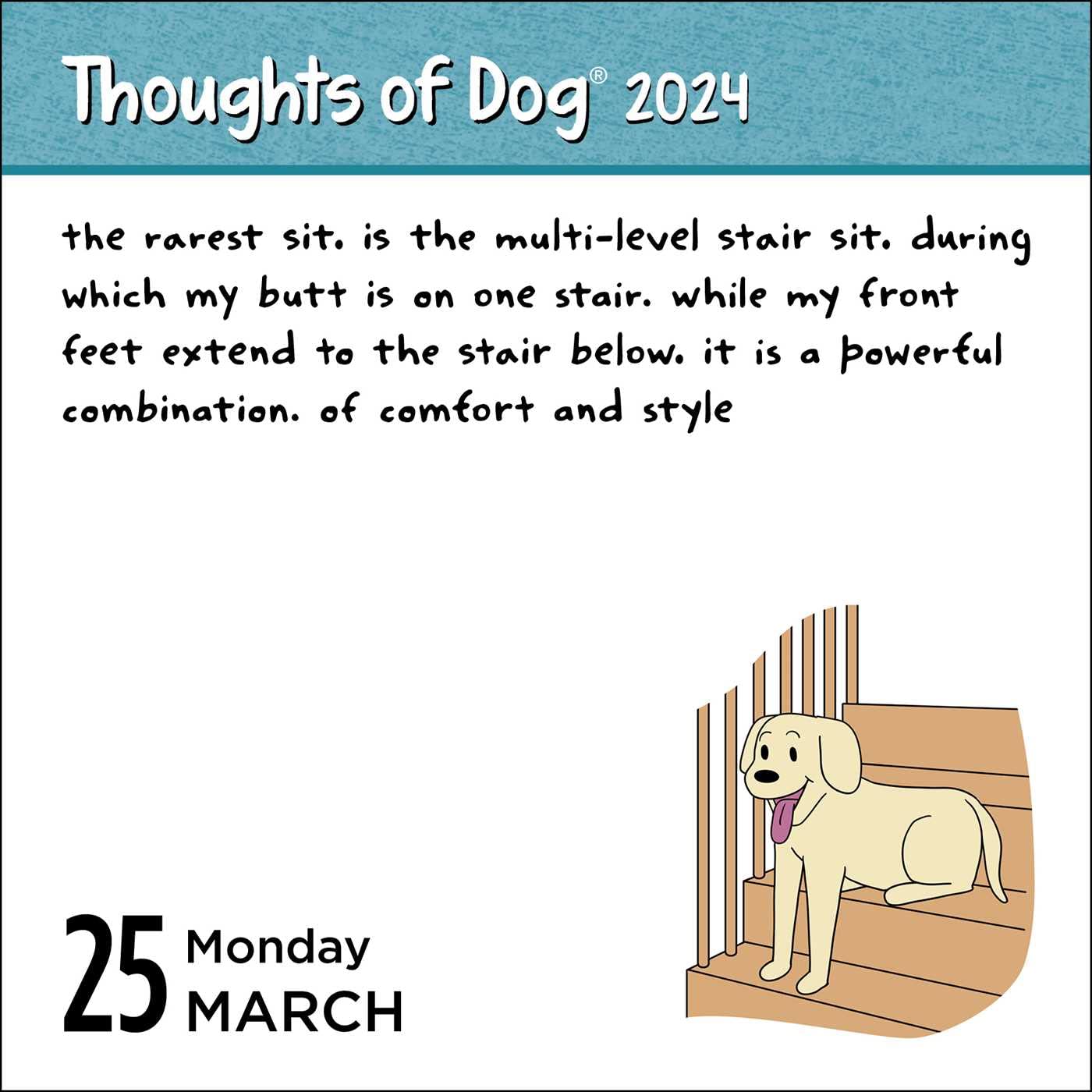 Calendar 2024 - Thoughts of Dog | Andrews McMeel Publishing - 3 | YEO