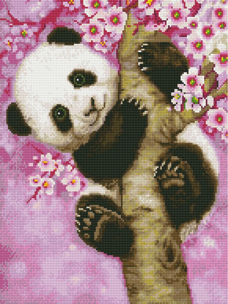 Goblen cu diamante - Ursuletul Panda | Acuarello - 3 | YEO