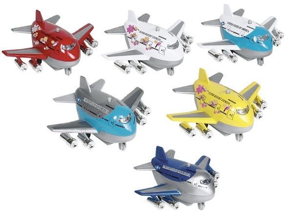 Jucarie - Airplane with sound, mai multe culori | Goki