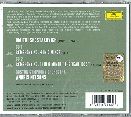 Symphonies Nos. 4 & 11 - The Year 1905 | Boston Symphony Orchestra , Andris Nelsons