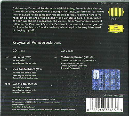 Hommage a Penderecki | Anne-Sophie Mutter , Roman Patkolo, Lambert Orkis , London Symphony Orchestra, Krzysztof Penderecki - 1 | YEO