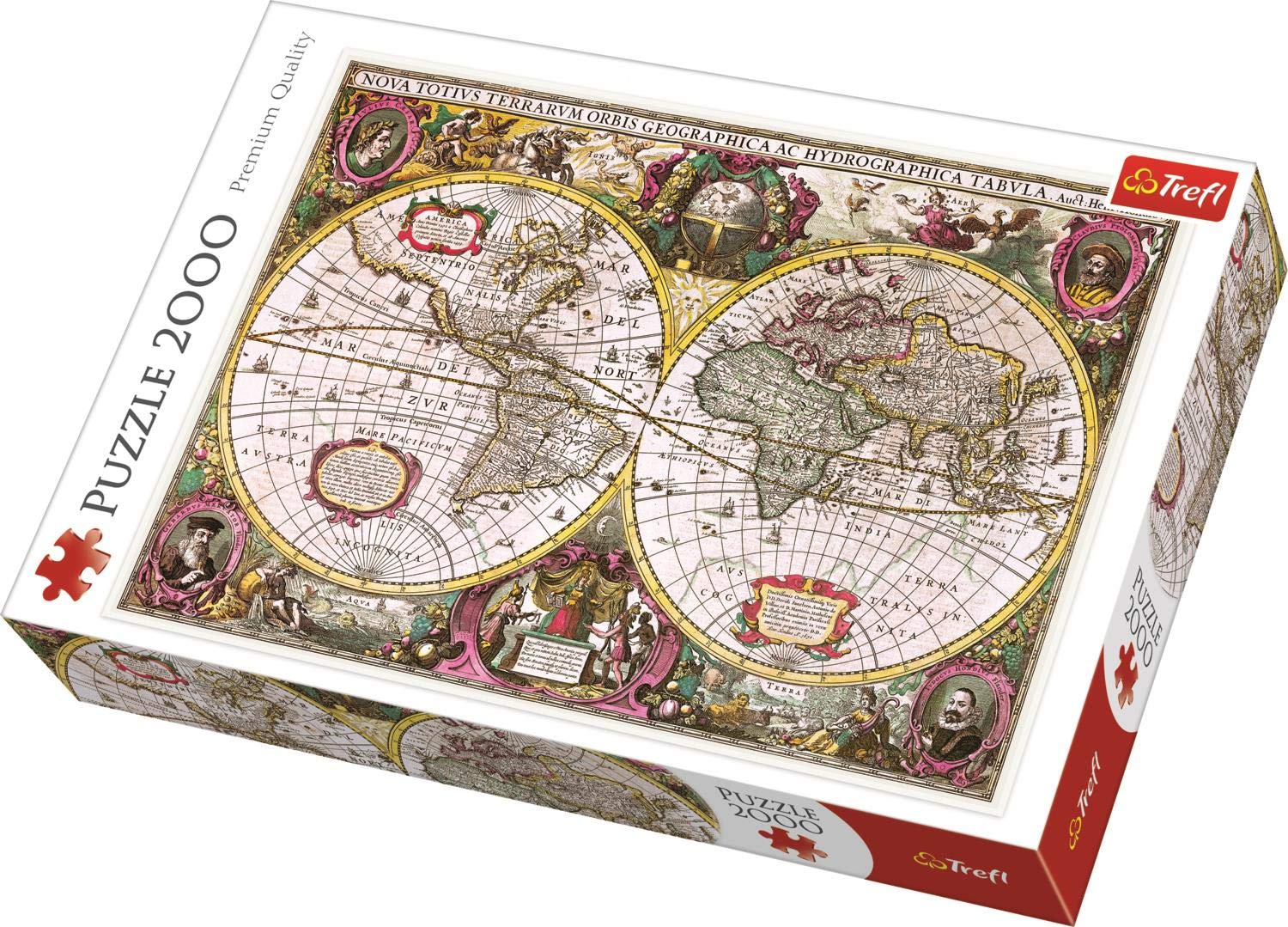 Puzzle 2000 piese - Harta Noua a Mapamondului | Trefl - 2