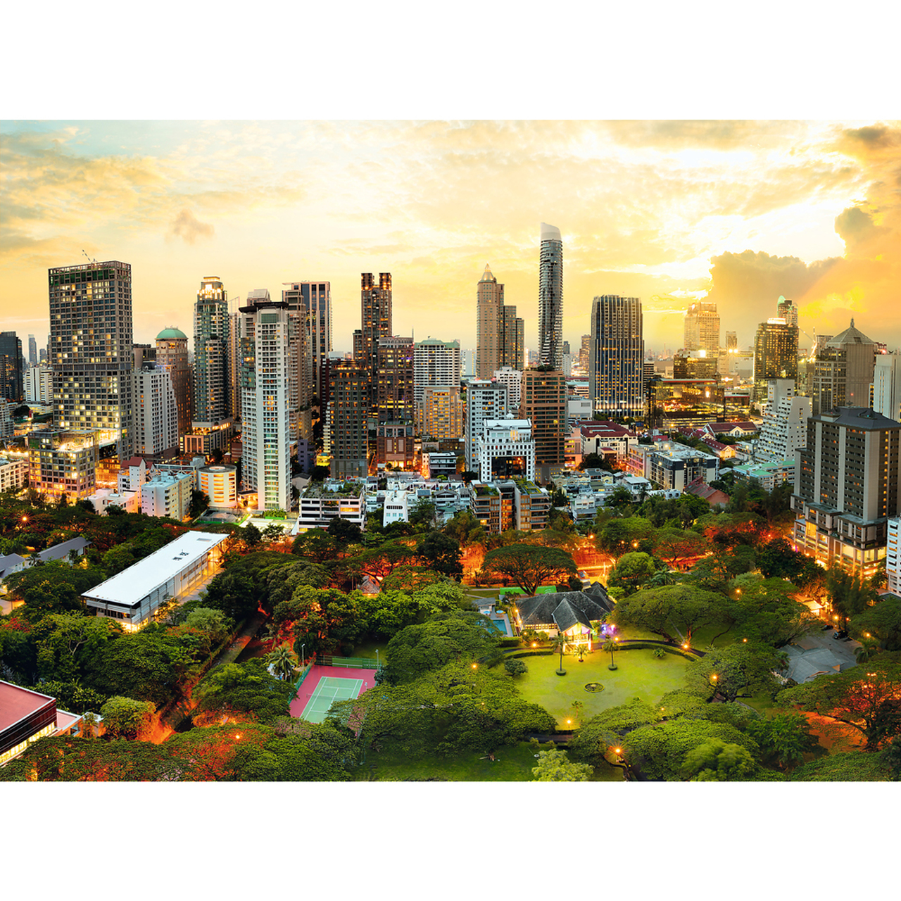 Puzzle 3000 piese - Apus in Bangkok | Trefl - 2