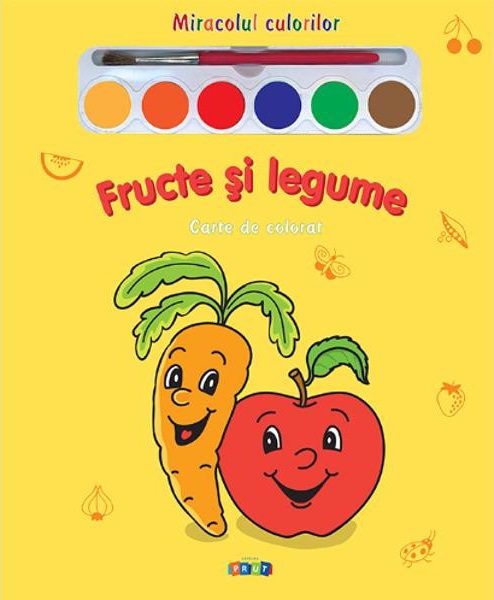 Fructe si legume – Carte de colorat | carturesti.ro