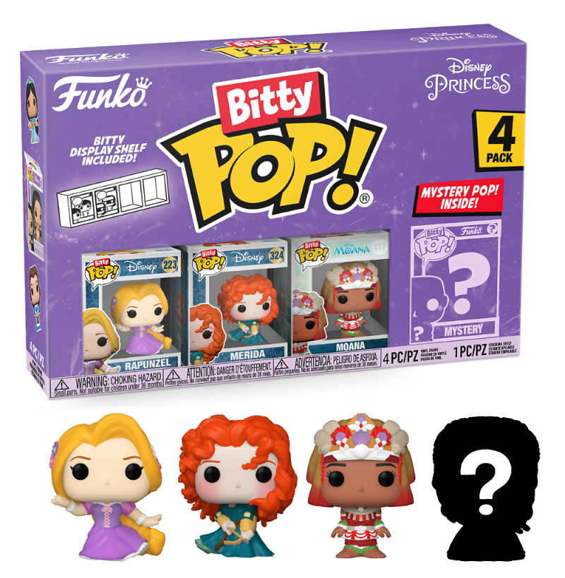 Set 4 figurine - Pop! Bitty - Disney Princess Rapunzel | Funko