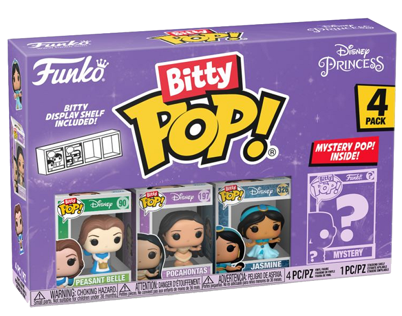  Set 4 figurine - Pop! Bitty - Disney Princess Belle | Funko 