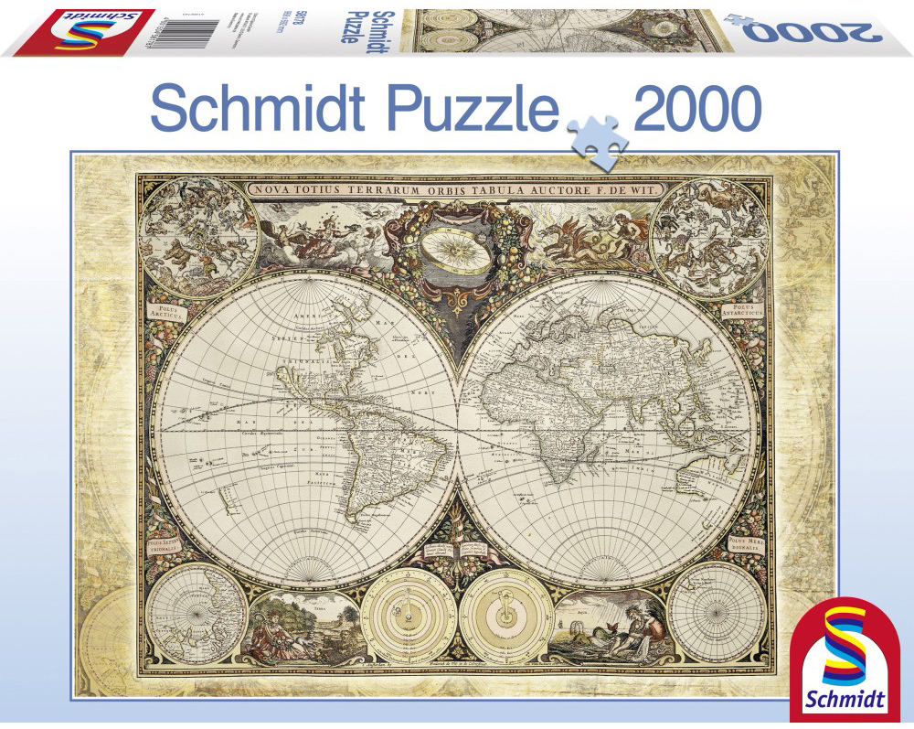 Puzzle 2000 piese - Thomas Kinkade - Historical Map of The World | Schmidt