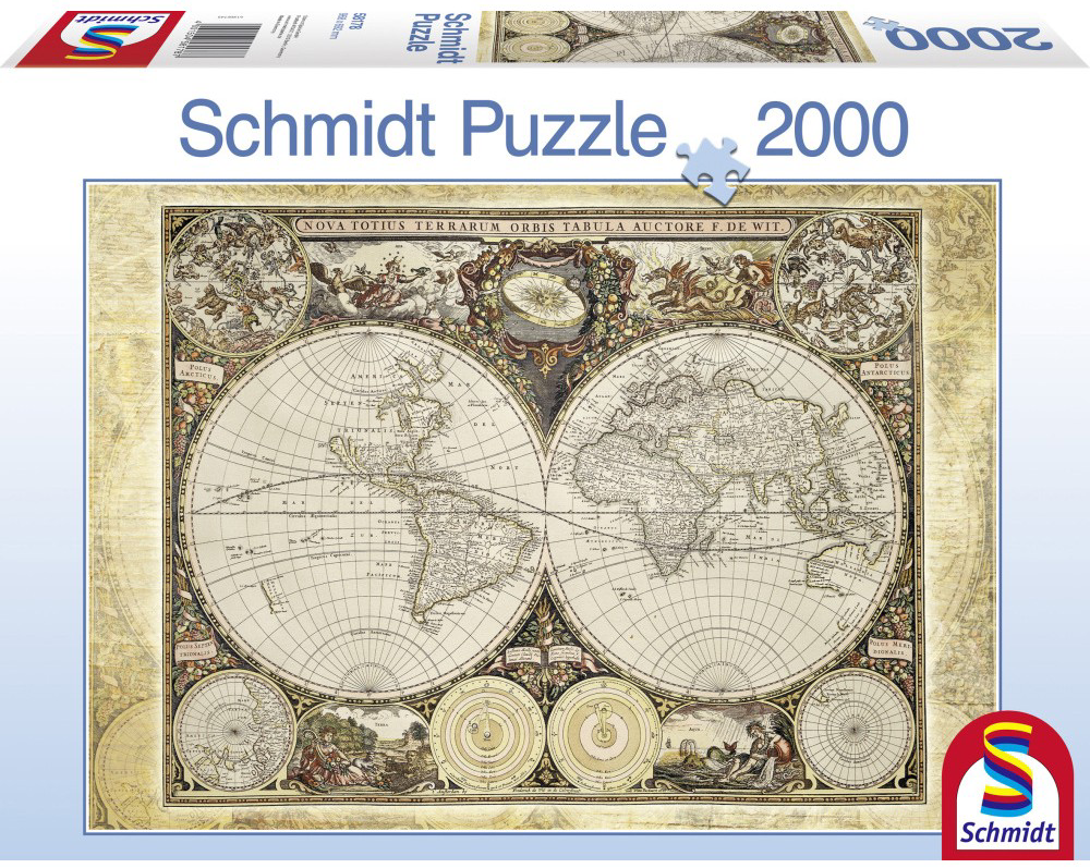 Puzzle 2000 piese - Thomas Kinkade - Historical Map of The World | Schmidt - 1 | YEO