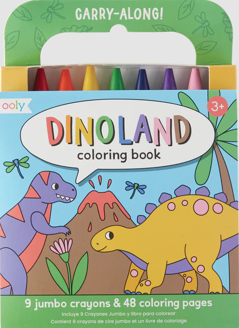 Carry along coloring book set - Dinoland |