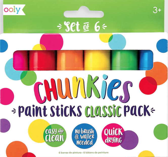 Set 6 creioane tempera solida - Chunkies | Ooly
