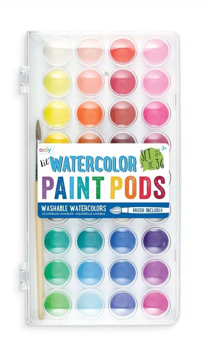 Set 36 acuarele lavabile - Lil Watercolor Paint Pods | Ooly