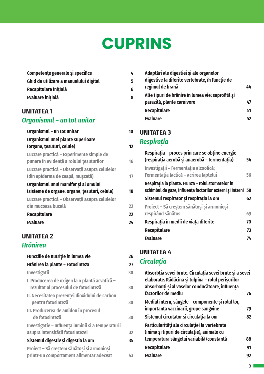 Biologie. Manual clasa a VI-a | Claudia Ciceu, Niculina Badiu