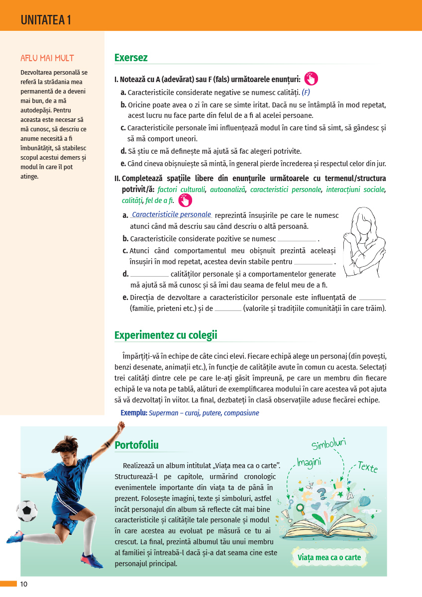 Consiliere si dezvoltare personala. Manual clasa a VI-a | Oana Popescu-Argetoia - 4 | YEO