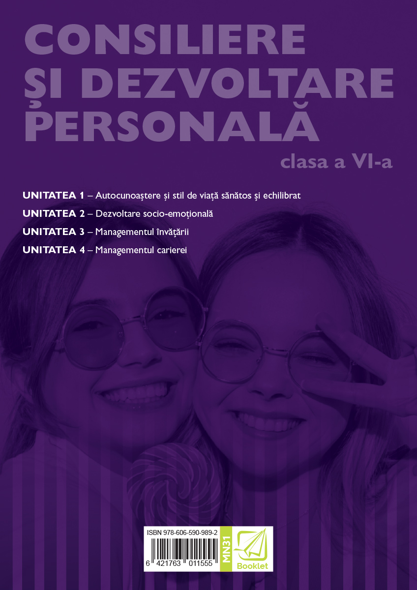 Consiliere si dezvoltare personala. Manual clasa a VI-a | Oana Popescu-Argetoia - 8 | YEO