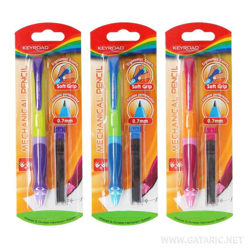 Creion mecanic + 1 set de mine - Mai multe culori | Keyroad