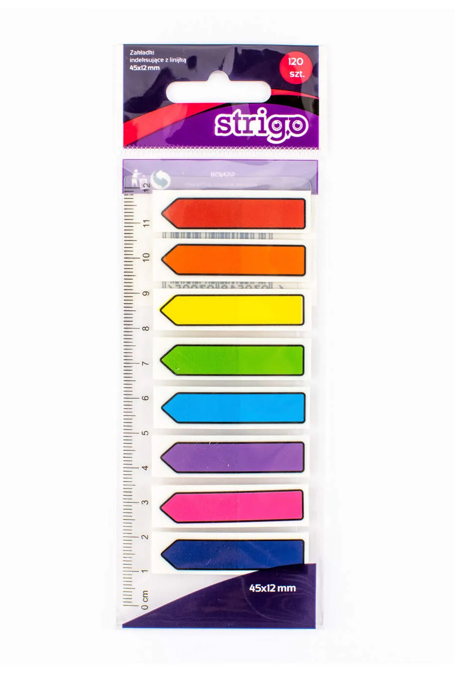 Etichete indexare - 8 culori neon, 45x12mm, 120 file | Strigo