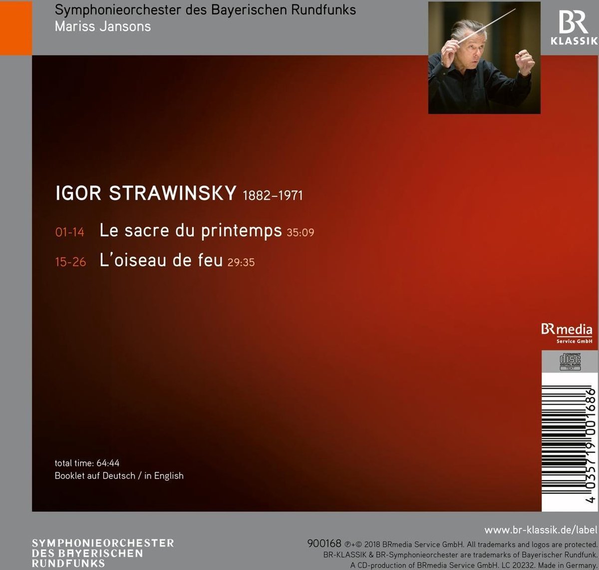 Le Sacre du Printemps - L\'Oiseau de Feu | Igor Stravinsky, Symphonieorchester des Bayerischen Rundfunks, Mariss Jansons