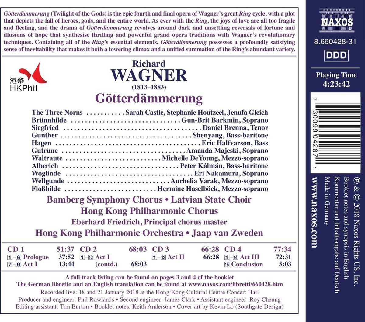 Gotterdammerung | Richard Wagner, Gun-Brit Barkmin, Daniel Brenna, Hong Kong Philharmonic Orchestra, Hong Kong Philharmonic Chorus