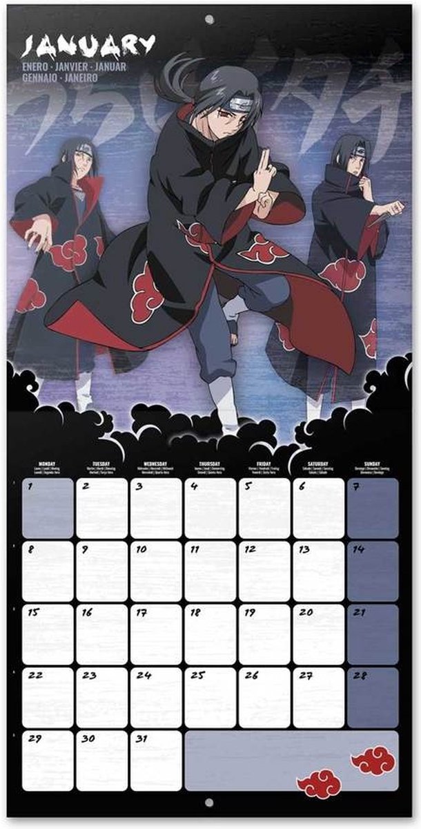 Calendar de perete 2024 - Naruto Shippuden | Grupo Erik