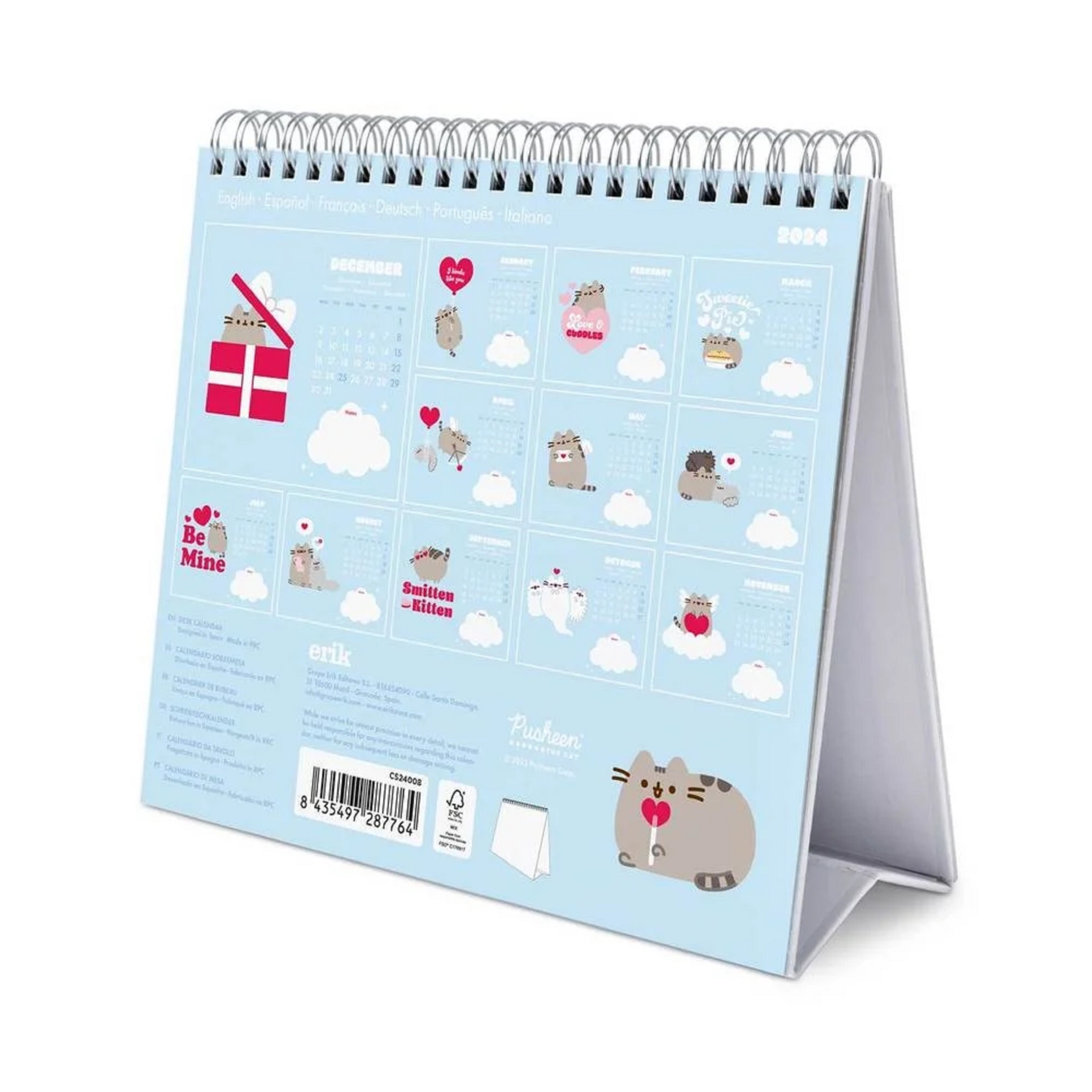 Calendar de birou 2024 - Pusheen - Purrfect Love | Grupo Erik