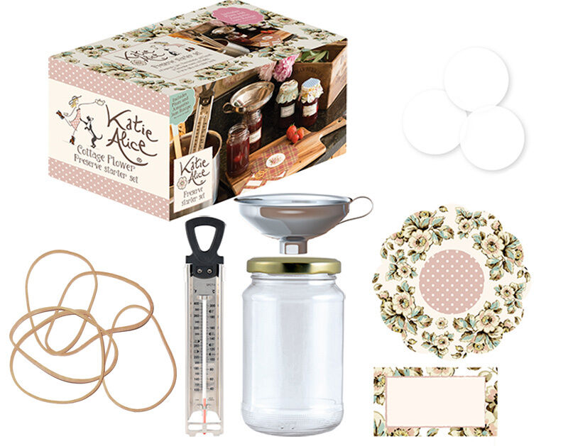 Set pentru prepararea gemului-Katie Alice- Cottage Flower Jam Preserve Starter Set Making Kit | Creative Tops